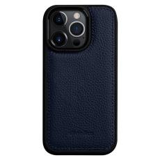 Melkco - MELKCO Mobilskal till iPhone 14 Pro &Auml;kta L&auml;der + Mikrofiber + PC - Bl&aring;