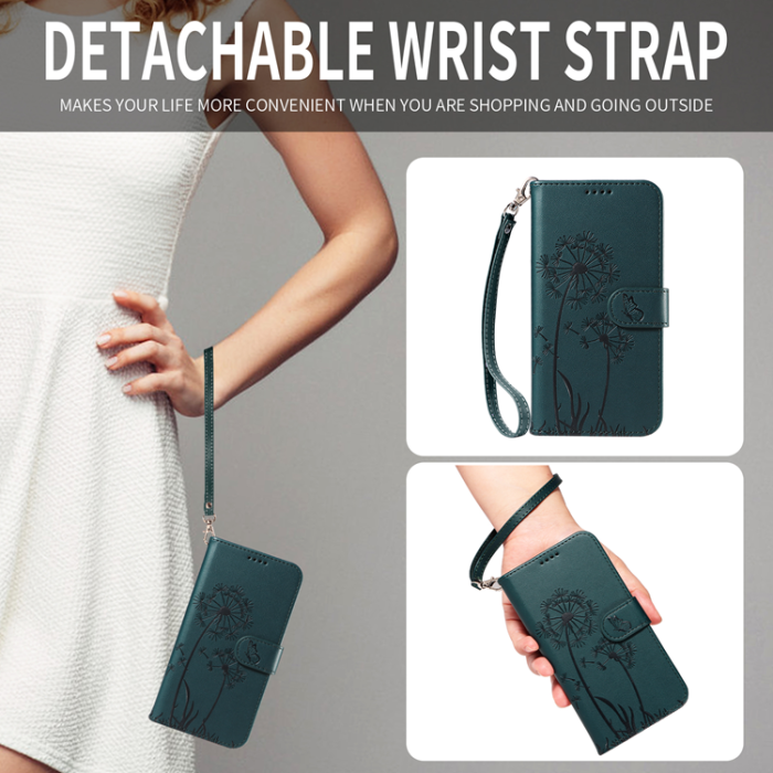 A-One Brand - Sony Xperia 10 VII Plånboksfodral Strap Dandelion Läder - Blå