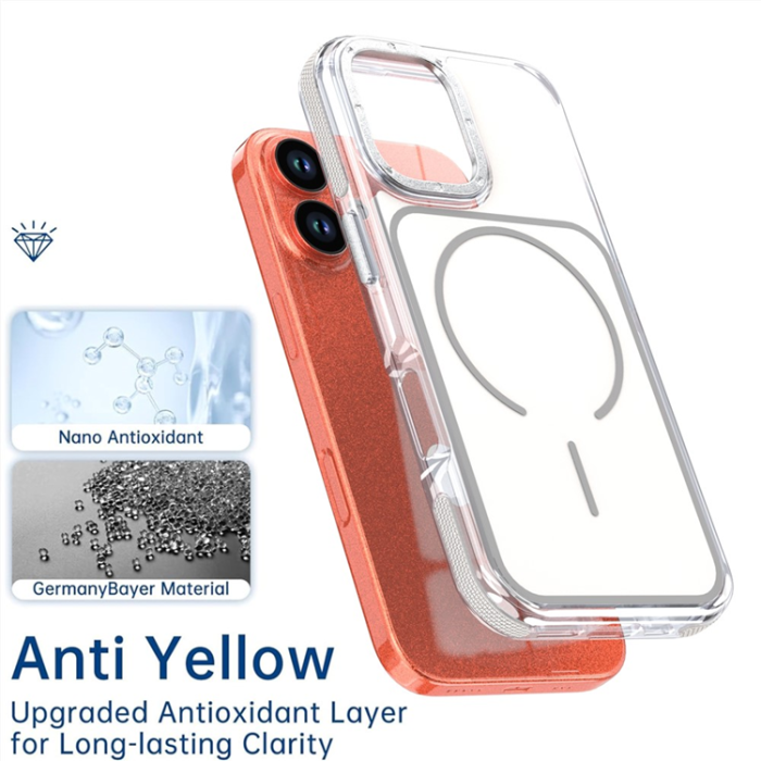 A-One Brand - iPhone 17 Mobilskal MagSafe Dual Färg Shockproof - Vit