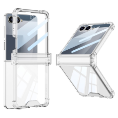 GKK - GKK Galaxy Z Flip 7 Mobilskal med Back Film Airbag Hinge - Clear