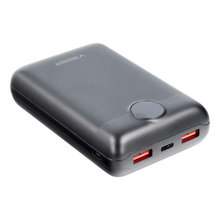 VEGER Powerbank 20000 mAh PD QC 3.0 2A 22.5W S20 - Svart | 505295 | AlltMobil