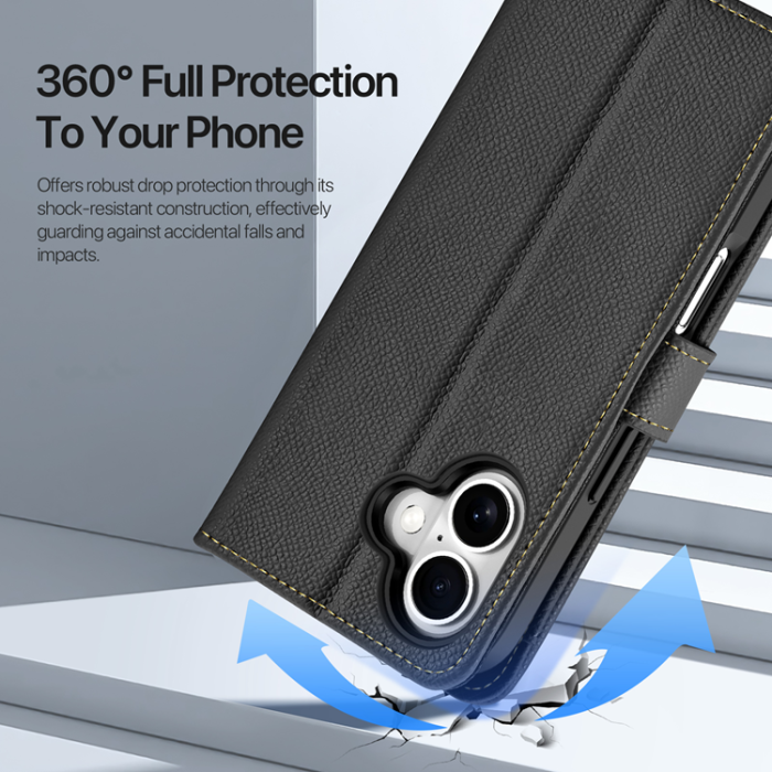 Dux Ducis - Dux Ducis iPhone 17 Plånboksfodral Magsafe Detachable Lawa - Svart