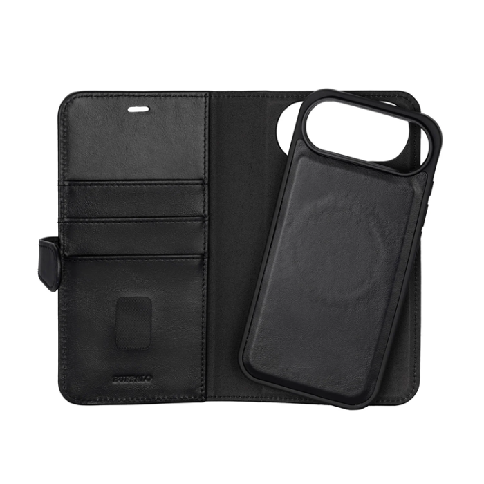 BUFFALO - BUFFALO iPhone Air Plånboksfodral MagSafe 2-i-1 3 Kort - Svart