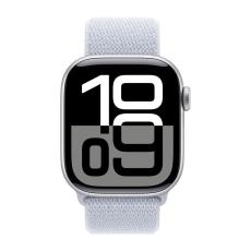 Apple - (NY) Apple Watch Series 10 46mm Silver (Bl&aring; Nylonrem)