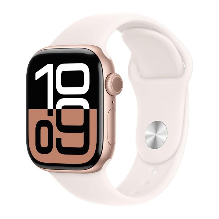 Apple - (NY) Apple Watch 10 46mm 4G Rosa Guld Alu Case With Sports Band S-M - Rosa