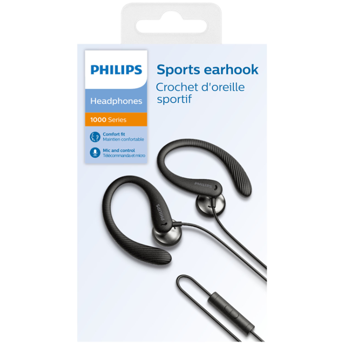 Philips - PHILIPS In-Ear-Hörlurar Sport IPX2 Kabel - Svart