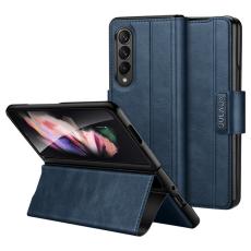 SULADA - SULADA Mobilskal till Galaxy Z Fold3 5G Folio PU L&auml;der Bl&aring;