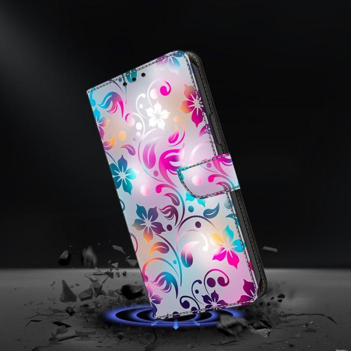 OEM - Plånboksfodral för Samsung Galaxy S26 Konstläder Ställ - Blommor