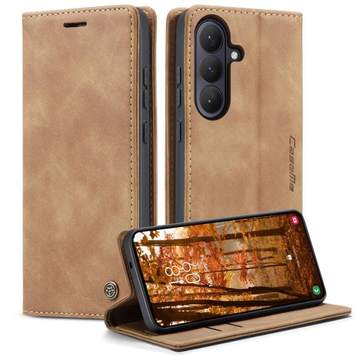 Caseme - CaseMe Plånboksfodral för Samsung Galaxy S26 Konstläder Ställ - Brun