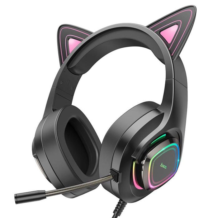 Hoco - HOCO Gaming hörlurar Söt Katt Luminous W107 phantom