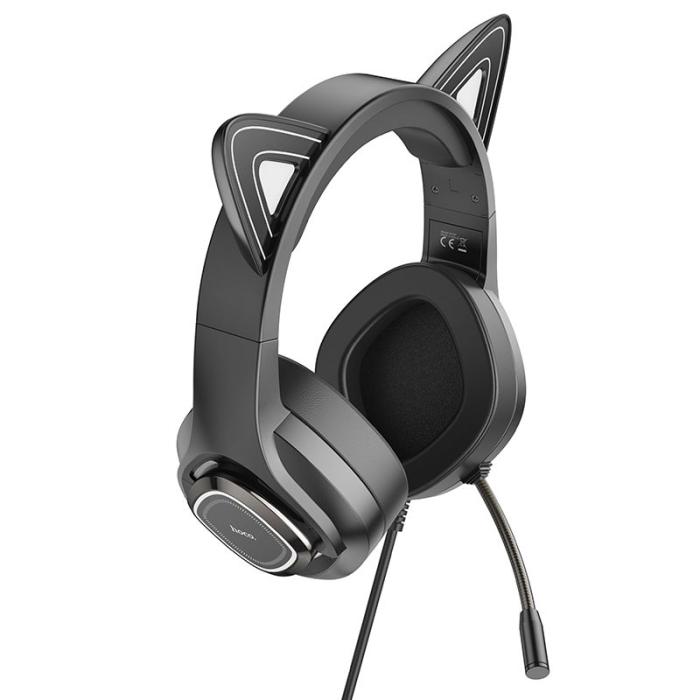 Hoco - HOCO Gaming hörlurar Söt Katt Luminous W107 phantom
