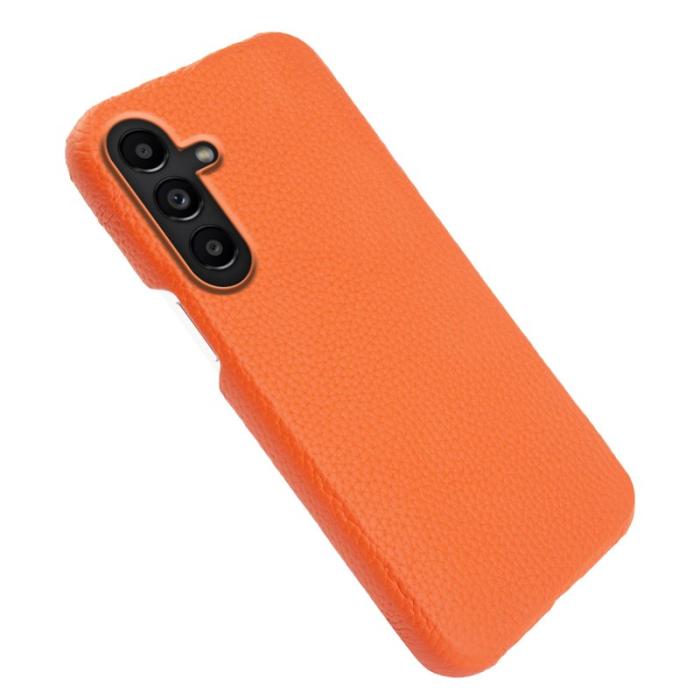 OEM - Mobilskal för Samsung Galaxy S26 Plus Magnetiskt Äkta läder + PC - Orange