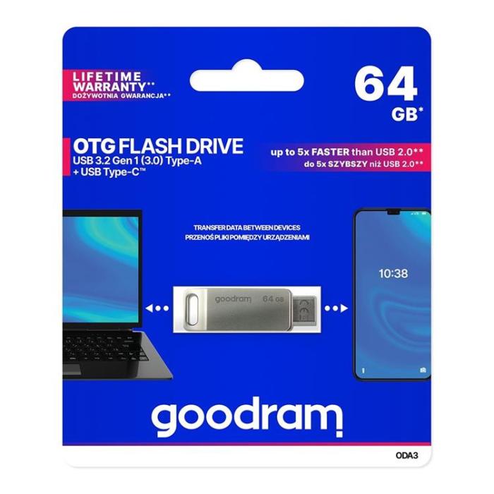 OEM - GOODRAM Pendrive 64 GB USB 3.2 Gen 1 OTG USB/USB Typ-C