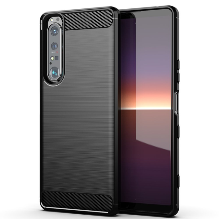 UTGATT5 - Sony Xperia 1 III Skal Carbon Flexible - Svart