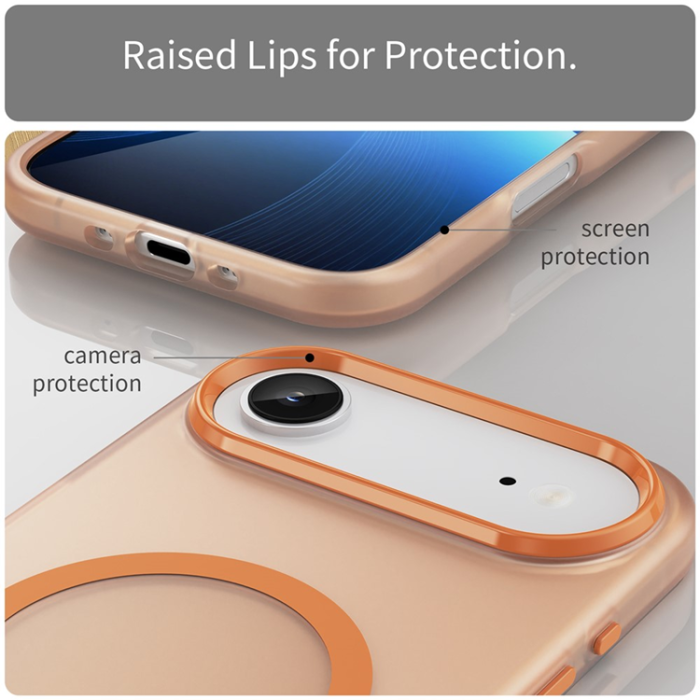 A-One Brand - iPhone 17 Air Mobilskal MagSafe Slim Matte Translucent - Orange