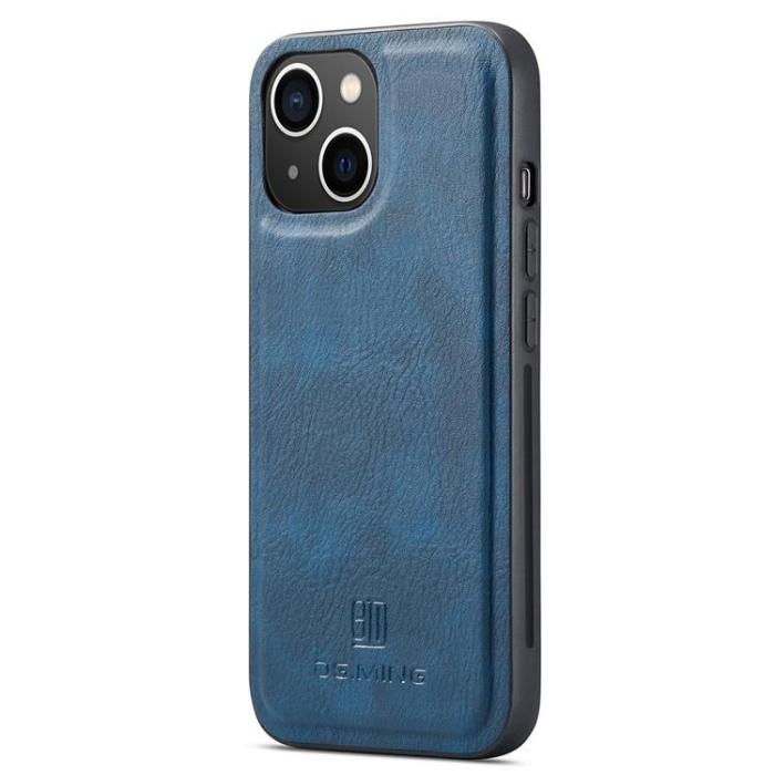 DG.MING - DG.MING iPhone 15 Plus Plånboksfodral Äkta Läder 2in1 - Blå