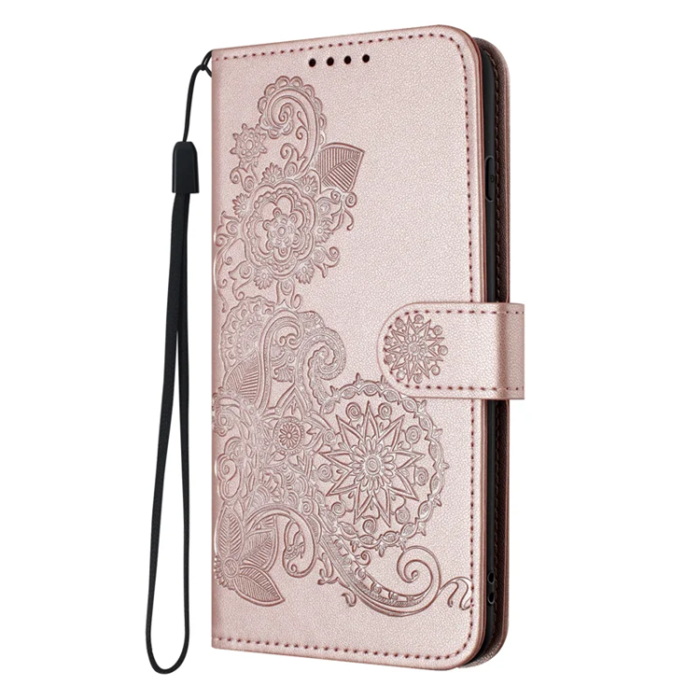 A-One Brand - iPhone 17 Pro Max Plånboksfodral Mandala Flower - Roséguld