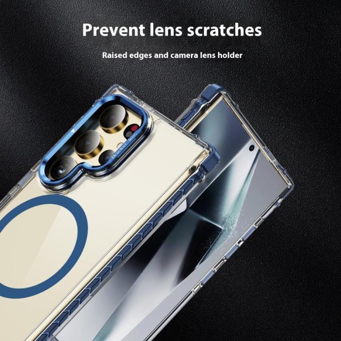 OEM - Mobilskal för Samsung Galaxy S26 Ultra Transparent med Kickstand - Blå