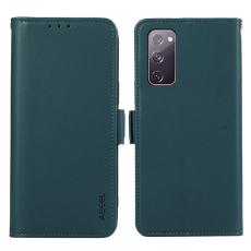 ABEEL - ABEEL Samsung Galaxy S20 FE Pl&aring;nboksfodral Konstl&auml;der RFID-Skydd Gr&ouml;n