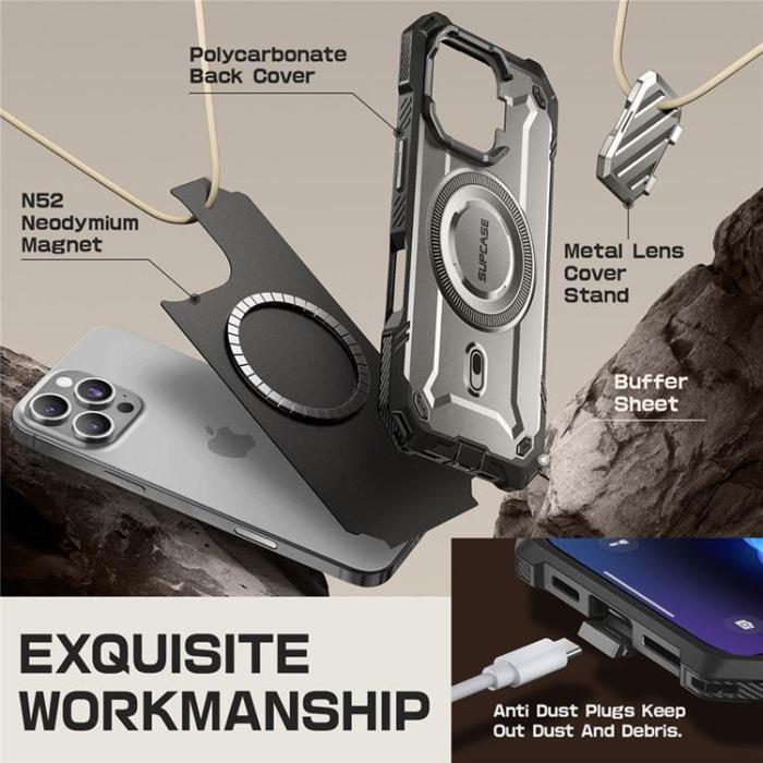 SupCase - Supcase iPhone 16 Pro Max Mobilskal Magsafe UB XT - Grå