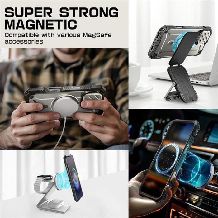 SupCase - Supcase iPhone 16 Pro Max Mobilskal Magsafe UB XT - Grå