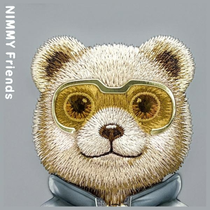 NIMMY - Nimmy iPhone 15 Pro Max Mobilskal Cool & Cute 2.0 Bear - Grå