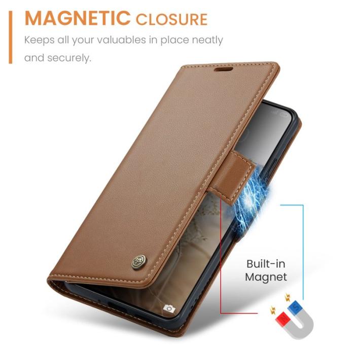 Caseme - CASEME 023 Series Mobilskal till Xiaomi 14 Ultra RFID-Skydd Brun