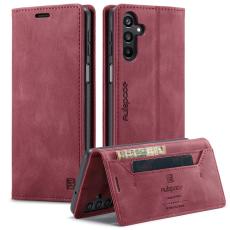 AUTSPACE - AUTSPACE A01 Samsung Galaxy A16 5G Wallet Fodral KonstL&auml;der - R&ouml;d