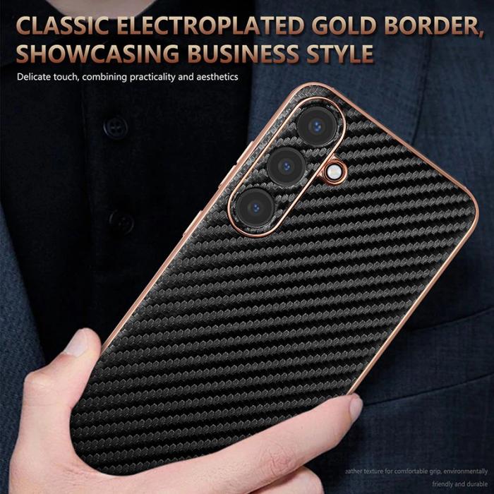 AZNS - AZNS Samsung Galaxy S25+ Fodral Electroplating PU+TPU - Brun