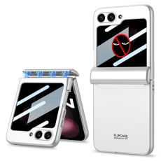 GKK - GKK Galaxy Z Flip 7 Mobilskal med Privacy Skärmskydd - Silver