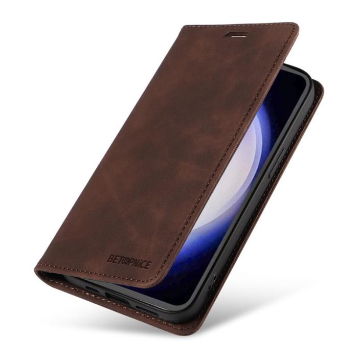 BETOPNICE - BETOPNICE 003 Plånboksfodral för Samsung Galaxy S23 FE Konstläder - Brun