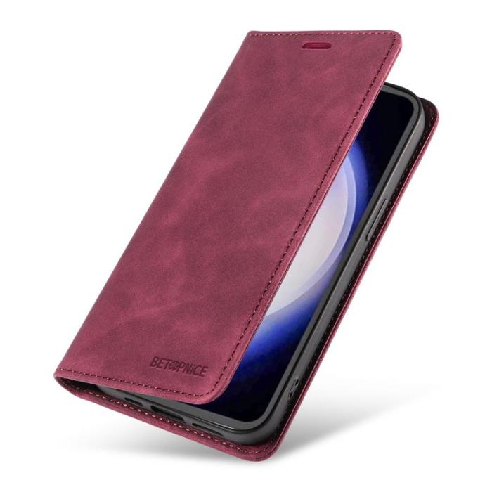 BETOPNICE - BETOPNICE 003 Plånboksfodral för Samsung Galaxy S23 FE Konstläder - Röd