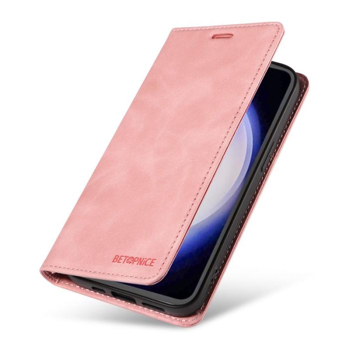BETOPNICE - BETOPNICE 003 Plånboksfodral för Samsung Galaxy S23 FE Konstläder - Rosa