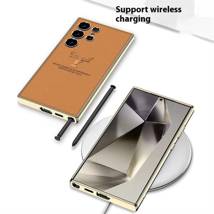 GKK - GKK Samsung Galaxy S24 Ultra Fodral - Konstläder - Lila