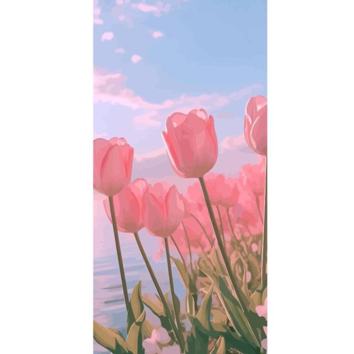 iSecrets - Plånboksfodral till Apple iPhone 13 Pro med Rosa Tulpaner