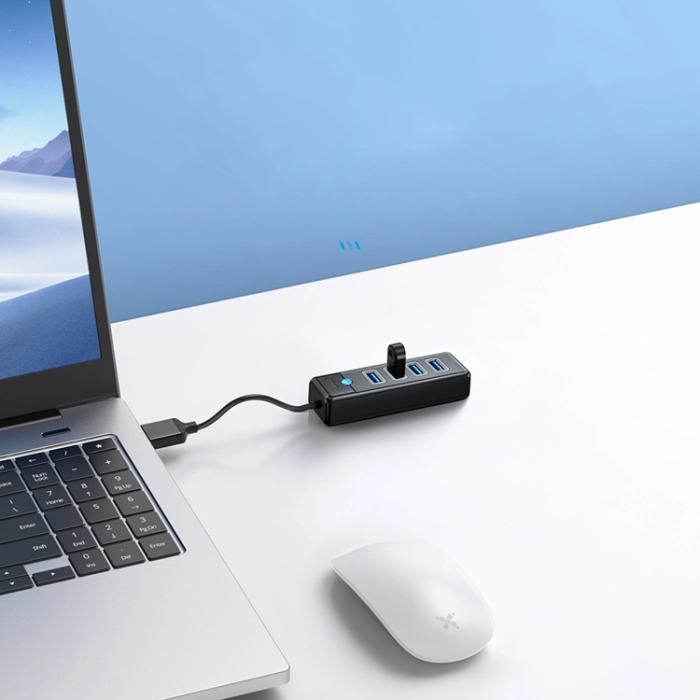ORICO - Orico USB-A Hubb 4xUSB-A 3.0 15cm - Svart