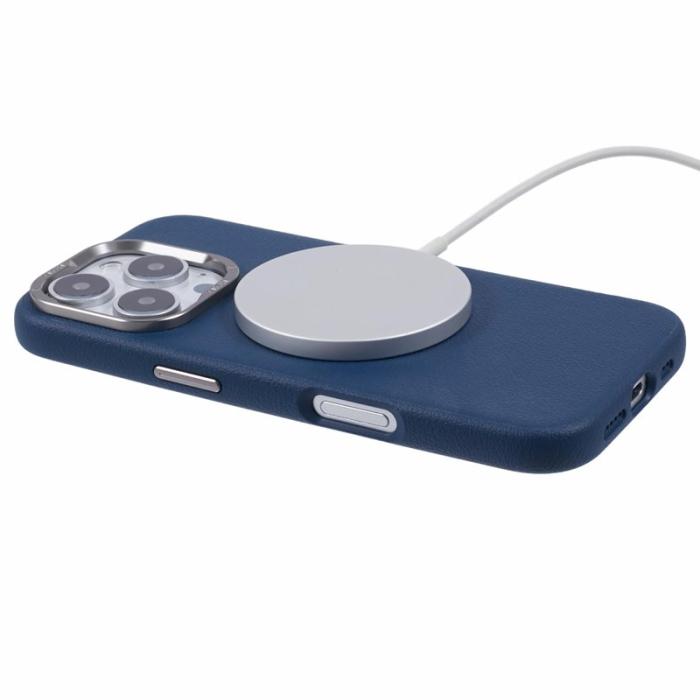 X-Level - X-LEVEL Mobilskal till iPhone 16 Pro PU Läder + PC Blå