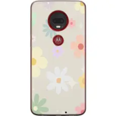 Gustaf - Mobilskal till Motorola Moto G7 Plus med fejdande blommor