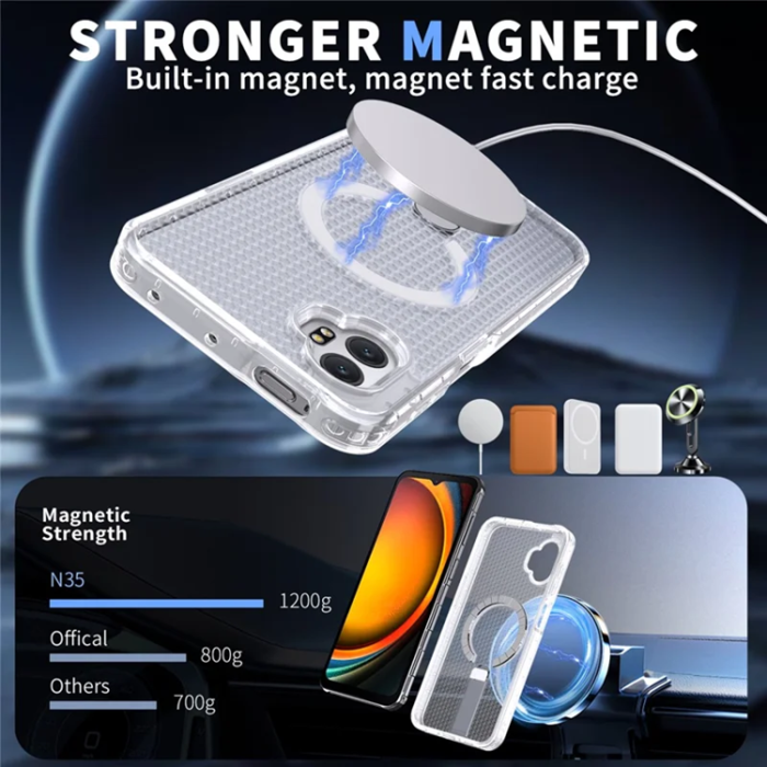 A-One Brand - Mobilskal till Galaxy XCover 7 Pro Magsafe Grid Texture