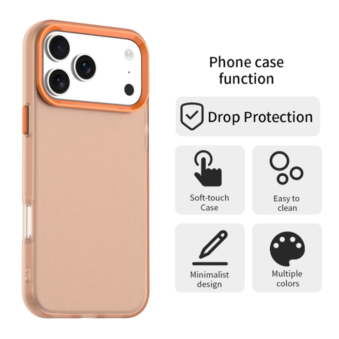 A-One Brand - iPhone 17 Pro Mobilskal Matte Anti-Drop - Orange