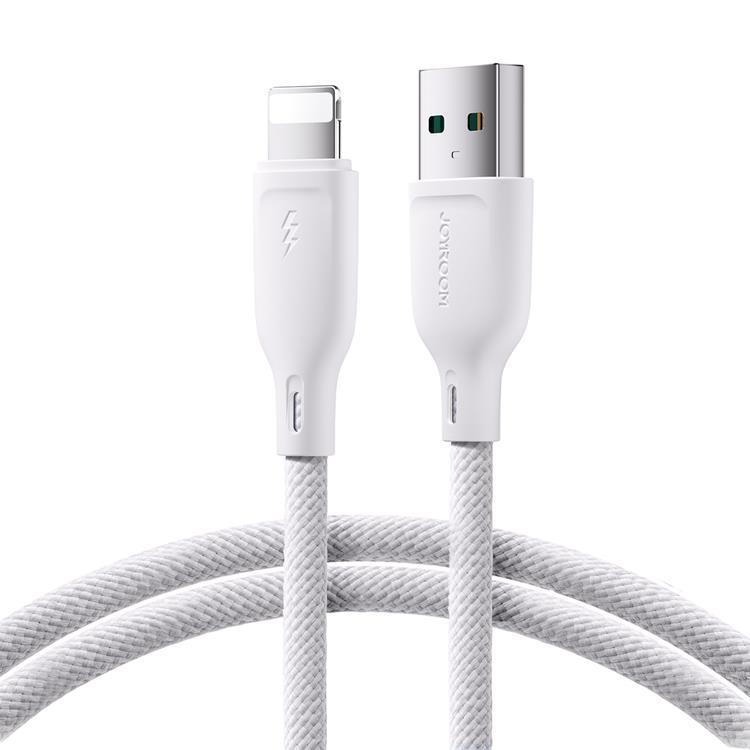 Joyroom USB-A till Lightning kabel Multi-Color 3A 1m - Vit | 3541 | AlltMobil