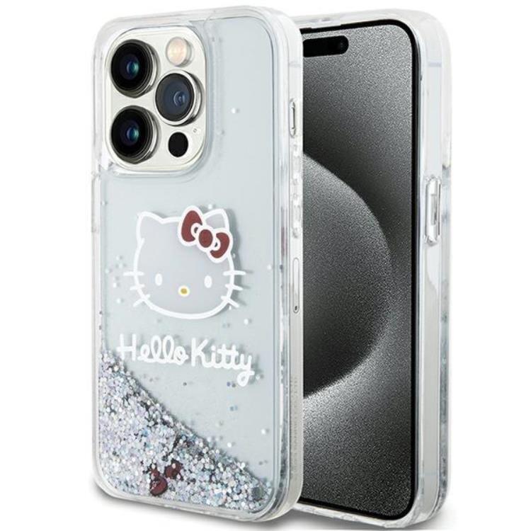 Hello Kitty iPhone 15 Pro Mobilskal Liquid Glitter Charms | 2353 | AlltMobil