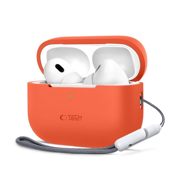 Tech-Protect Apple Airpods Pro 1/2 Skal Silikon - Neon Orange | 2353 | AlltMobil