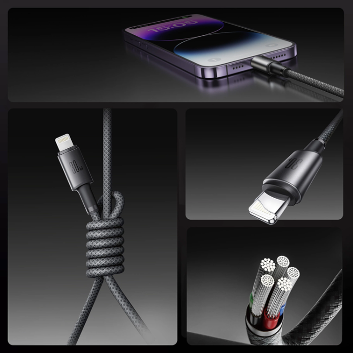 Joyroom - Joyroom S-A50 3A USB-C - Lightning Kabel 60W 1.2m - Grå
