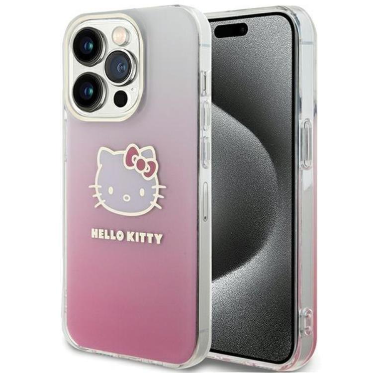 Hello Kitty iPhone 15 Pro Mobilskal IML Gradient Electrop Kitty Head | 2353 | AlltMobil