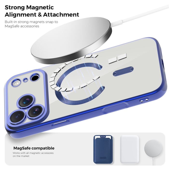 A-One Brand - iPhone 17 Pro Max Mobilskal MagSafe Korthållare TPU + PC