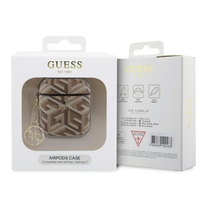 Guess - Guess AirPods 1/2 Skal GCube Charm - Brun