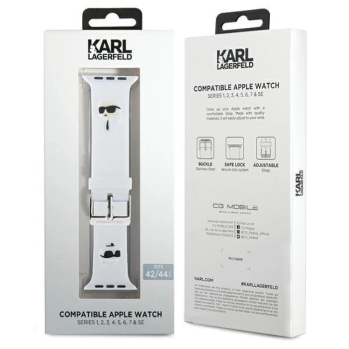 KARL LAGERFELD - Karl Lagerfeld Apple Watch (42/44/45/49mm) Armband Karl&Choupette Head