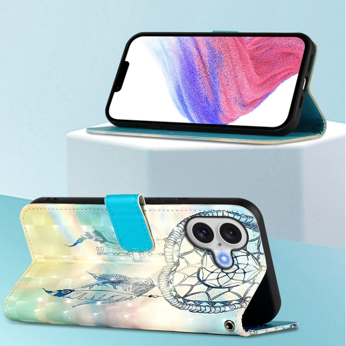 A-One Brand - iPhone 17 Plånboksfodral Printing Pattern Med Strap