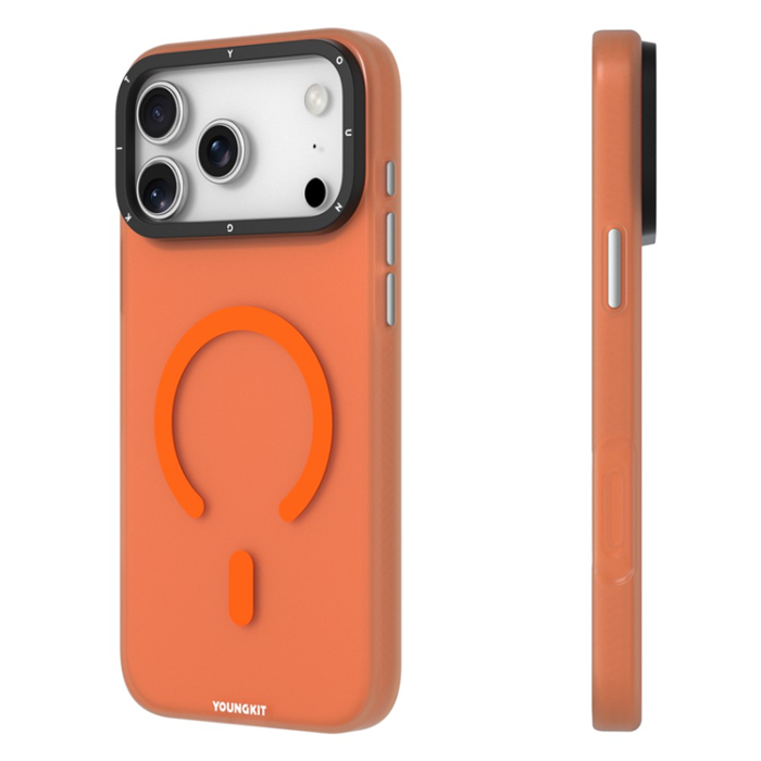 YOUNGKIT - YOUNGKIT iPhone 17 Pro Mobilskal MagSafe PET TPU - Orange